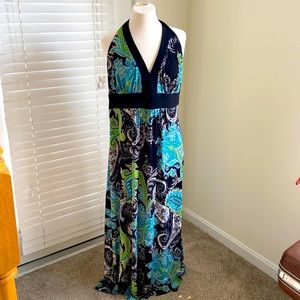 Bisou Bisou Empire Waist Halter Dress